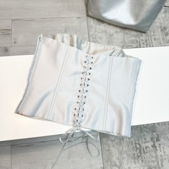 BCBG Satin Silver Corset - Picture 5 of 7